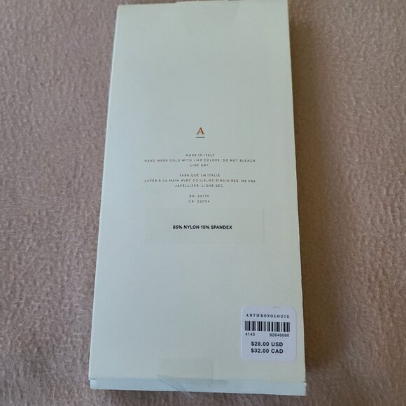 Anthropologie Womens Lace Floral Tights Sz M Cream Made in Italy Flirty NEW - Picture 5 of 7